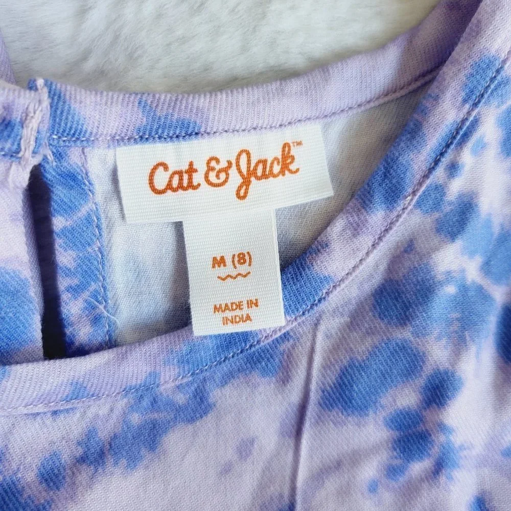 Cat & Jack, Girls' Short Sleeve Tiered Woven Shirt, 3KIDA-BS - Picture 5 of 5